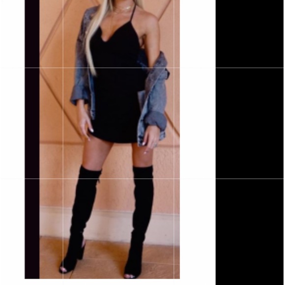 New Guess Black Galle Over the Knee Boots Taylor Swift Reputation Era - Picture 2 of 8